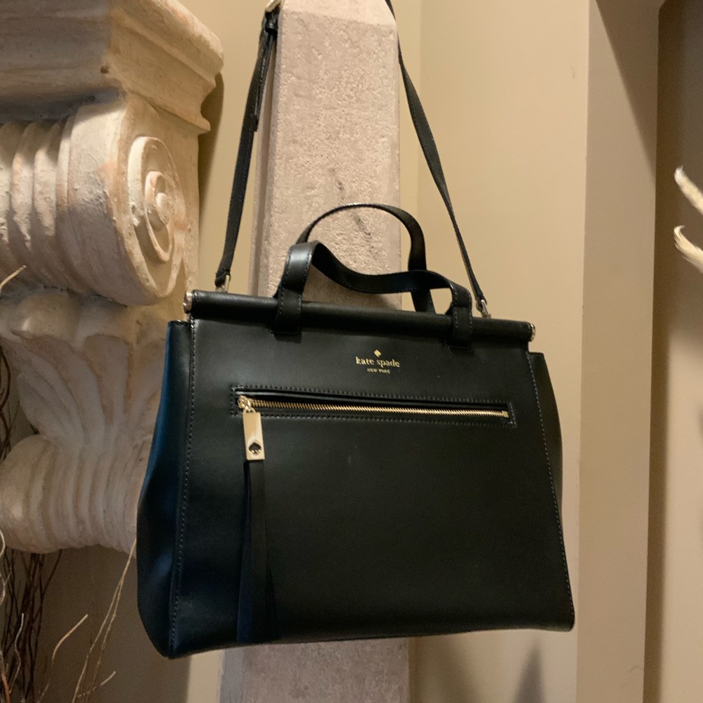 Kate Spade New York Bag Shoulder Strap Black Leather Purse Handbag G20 - Picture 8 of 10